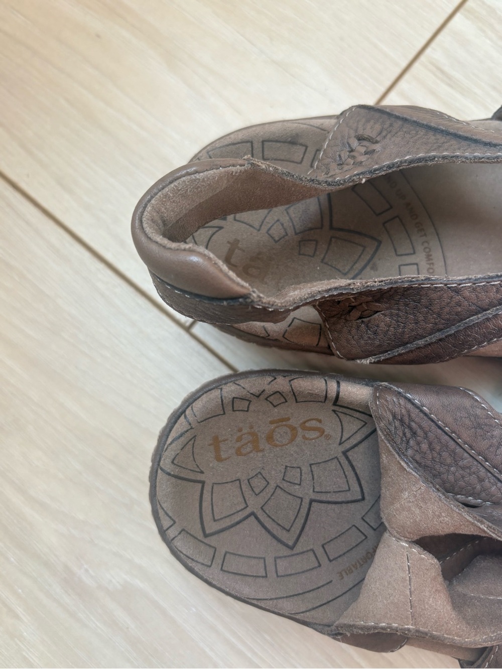 Taos Brown Leather Gladiator Sandals Womens Comfort Lace Up Slingback - Picture 4 of 7